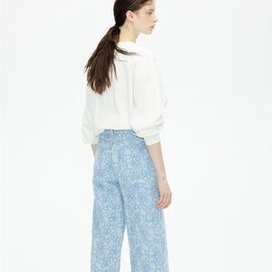 Premium Embroidered Wide Leg Floral Jeans